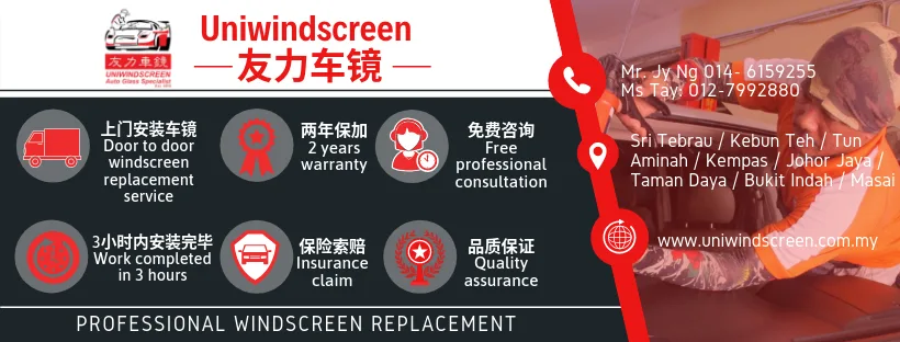 Uniwindscreen – Windscreen Repair & Replacement (Taman Daya)